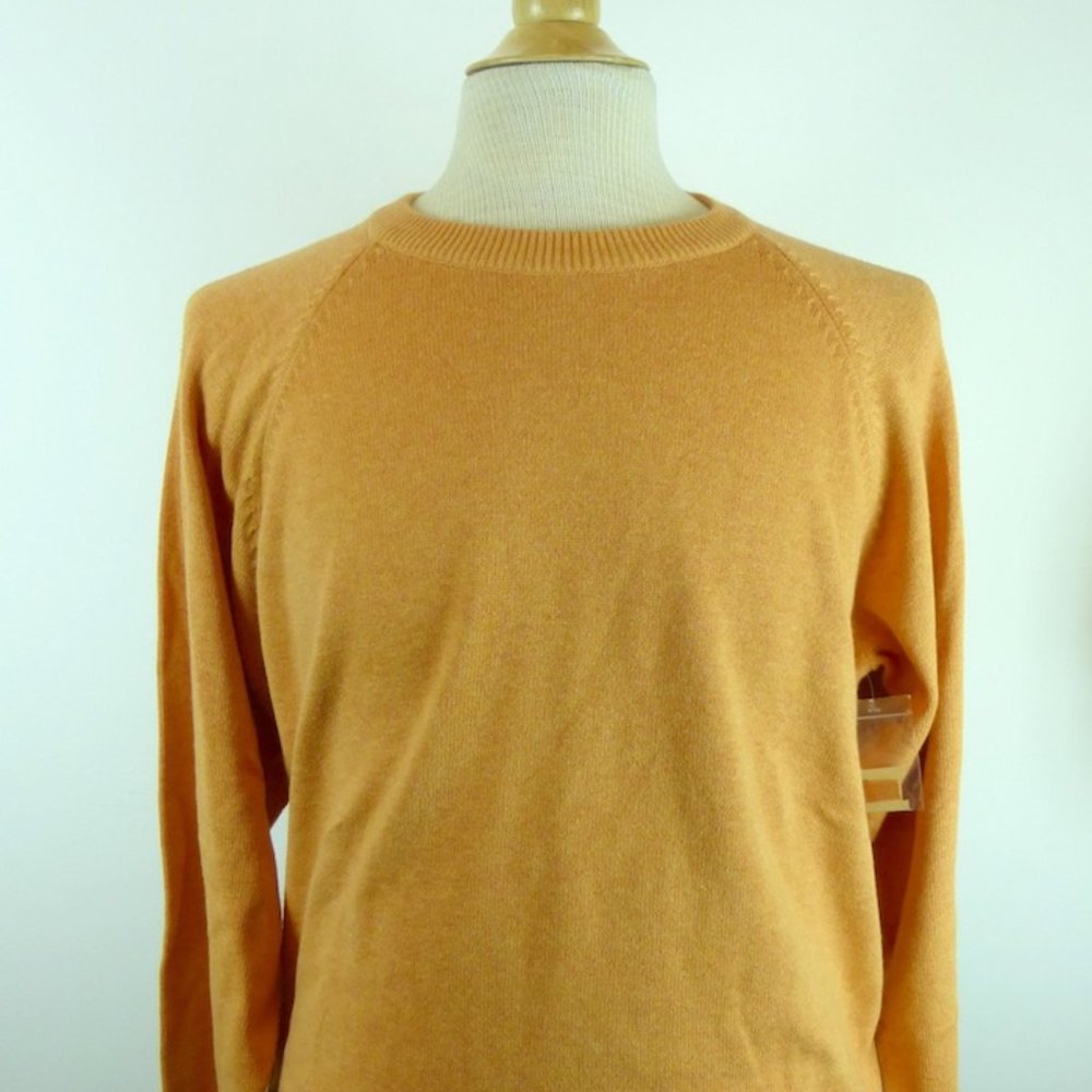 ROBERT TALBOTT MELON ORANGE COTTON SWEATER XL new